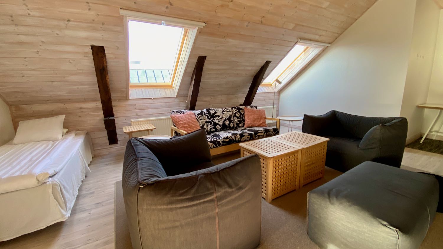 Hotell-lägenhet, vindsvåning vid Adelsgatan, mingelgård för möten